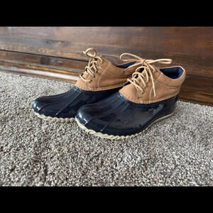 Tommy Hilfiger Womens Size 7 Ankle Duck Lace Up Rain‎ Shoes Boots Waterproof